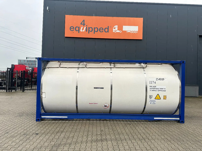 CIMC 20FT ISO, 25.060L / 1-COMP / 3 BAFFELS / T11 / 4 manholes / ADR valid until 10/2027 - Storage tank: picture 2 CIMC 20FT ISO, 25.060L / 1-COMP / 3 BAFFELS / T11 / 4 manholes / ADR valid until 10/2027 - Storage tank: picture 2