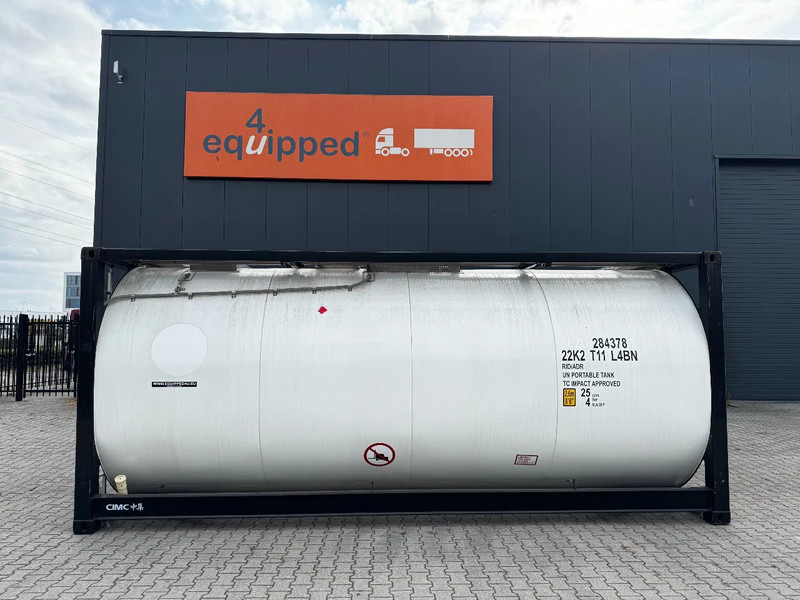 CIMC TOP: 2022, 20FT ISO, 25.030L, L4BN, UN Portable, T11, test:01 -2027 - Tank container: picture 2 CIMC TOP: 2022, 20FT ISO, 25.030L, L4BN, UN Portable, T11, test:01 -2027 - Tank container: picture 2