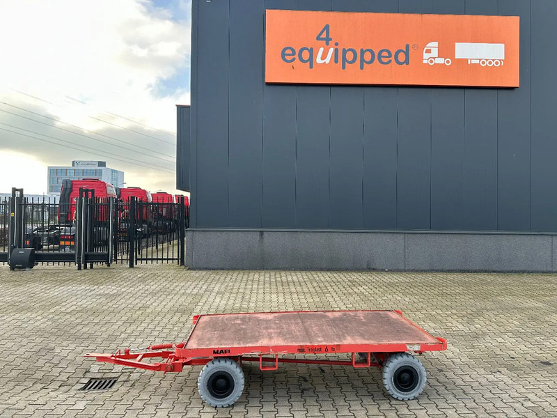 Material handling equipment Mafi stack of 2x double-steered and connectable heavy-duty trailers with 6000kg loading capacity, 9x available: picture 11