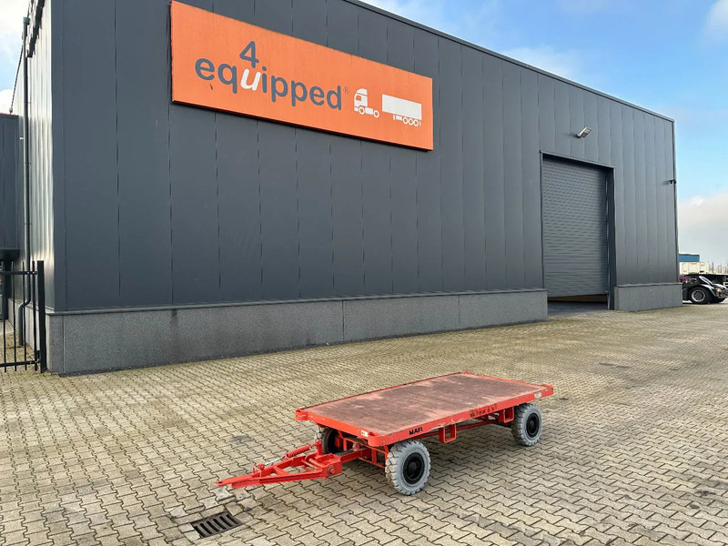 Material handling equipment Mafi stack of 2x double-steered and connectable heavy-duty trailers with 6000kg loading capacity, 9x available: picture 12