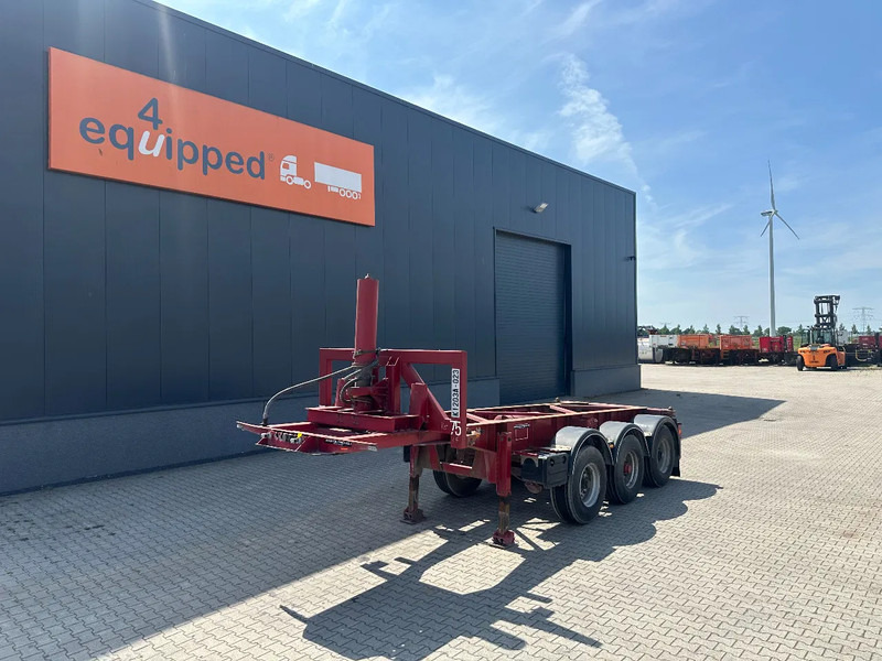 Van Hool 3 AXLE 20FT TIPPING-CHASSIS, BPW + disc, liftaxle, steering axle, BROKEN HYVA-CYLINDER - Container transporter/ Swap body semi-trailer: picture 1 Van Hool 3 AXLE 20FT TIPPING-CHASSIS, BPW + disc, liftaxle, steering axle, BROKEN HYVA-CYLINDER - Container transporter/ Swap body semi-trailer: picture 1
