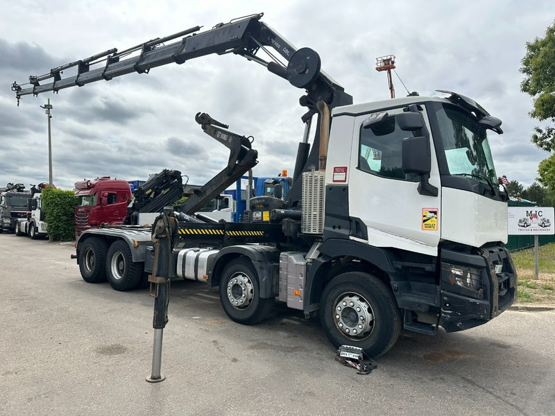 Renault C460 8x4 HOOKLIFT + CRANE HIAB 288 E-6 HIDUO - RADIO - 5/6 F - STEEL SPRING / HUB REDUCTION - Crane truck: picture 1 Renault C460 8x4 HOOKLIFT + CRANE HIAB 288 E-6 HIDUO - RADIO - 5/6 F - STEEL SPRING / HUB REDUCTION - Crane truck: picture 1