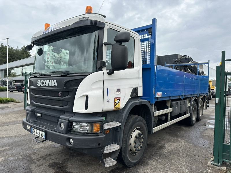 Scania P410 6x4 + CRANE HIAB 166 ES-4 - RETARDER - ROTATOR - PLATFORM 6m80 - BIG AXLES HUB REDUCTION - STEEL SPRING - Crane truck: picture 4 Scania P410 6x4 + CRANE HIAB 166 ES-4 - RETARDER - ROTATOR - PLATFORM 6m80 - BIG AXLES HUB REDUCTION - STEEL SPRING - Crane truck: picture 4