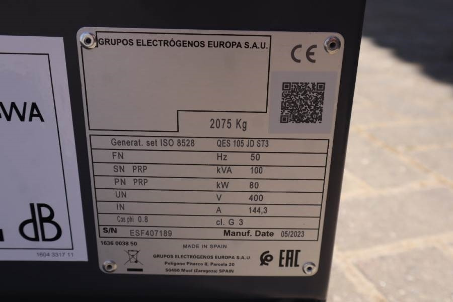 Generator set Atlas Copco QES 105 JD ST3 Valid inspection, *Guarantee! Diese: picture 13 Generator set Atlas Copco QES 105 JD ST3 Valid inspection, *Guarantee! Diese: picture 13