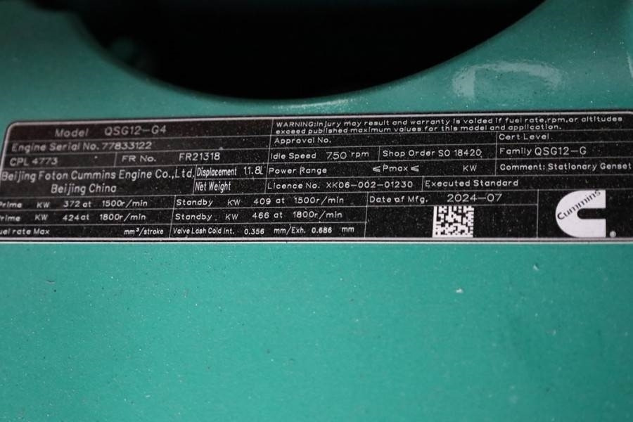 Cummins C450D5Q Declaration of Conformity, Diesel, 450kVA, - Generator set: picture 5 Cummins C450D5Q Declaration of Conformity, Diesel, 450kVA, - Generator set: picture 5