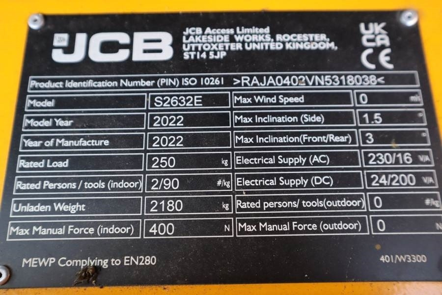 JCB S2632E Valid inspection, *Guarantee! New And Avail - Scissor lift: picture 3 JCB S2632E Valid inspection, *Guarantee! New And Avail - Scissor lift: picture 3