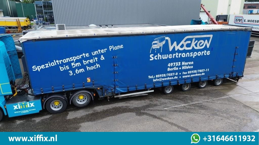 Dinkel 4-ass. Semi dieplader met elektrische huifopbouw / 2x naloop gestuurd - Low loader semi-trailer: picture 1 Dinkel 4-ass. Semi dieplader met elektrische huifopbouw / 2x naloop gestuurd - Low loader semi-trailer: picture 1