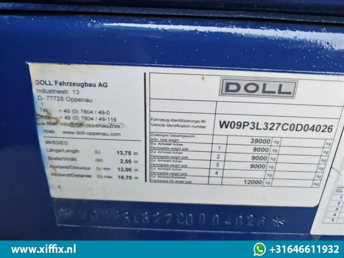 Dropside/ Flatbed semi-trailer Doll 3-ass. Vlakke uitschuifbare oplegger / Naloop gestuurd / 14090: picture 10