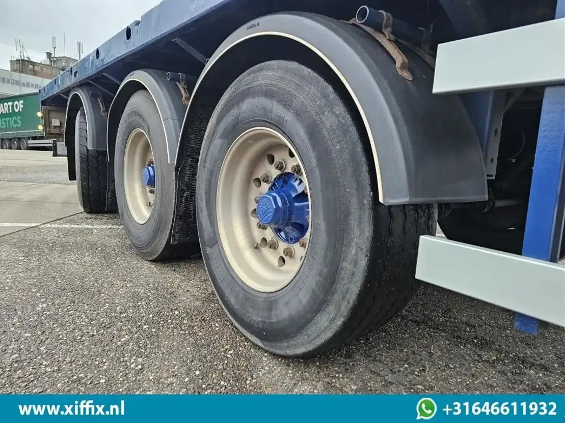 Dropside/ Flatbed semi-trailer Doll 3-ass. Vlakke uitschuifbare oplegger / Naloop gestuurd / 14090: picture 7