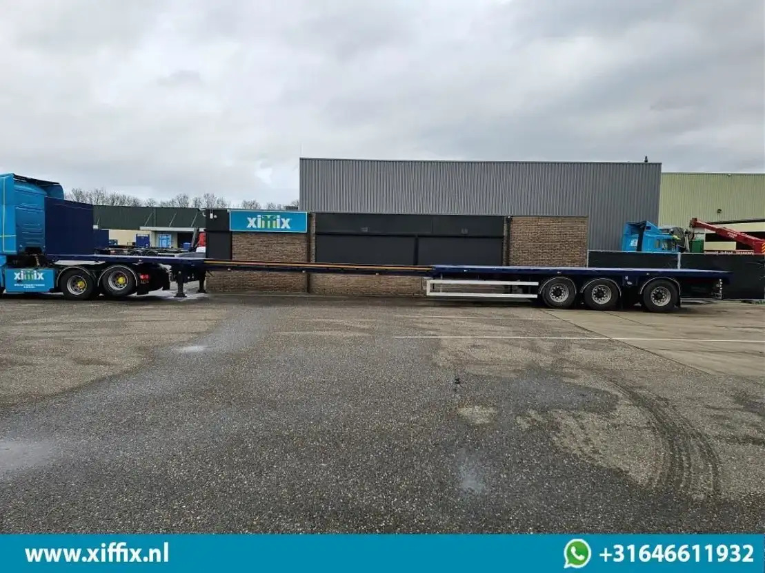 Dropside/ Flatbed semi-trailer Doll 3-ass. Vlakke uitschuifbare oplegger / Naloop gestuurd / 14090: picture 8