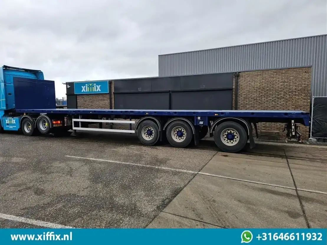 Dropside/ Flatbed semi-trailer Doll 3-ass. Vlakke uitschuifbare oplegger / Naloop gestuurd / 14090: picture 6