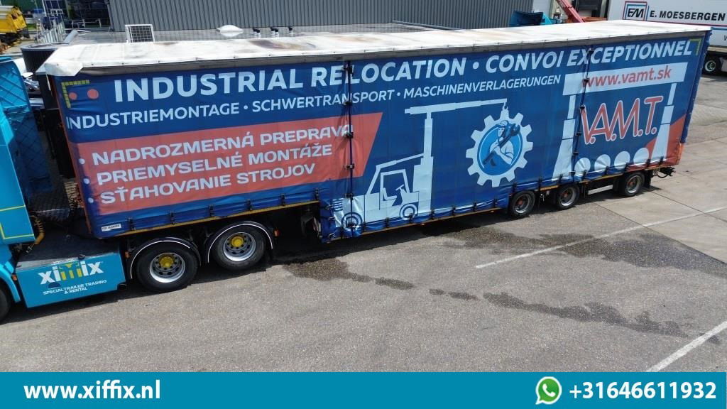 Meusburger 3-ass. Dieplader met huifopbouw / Naloop gestuurd - Low loader semi-trailer: picture 1 Meusburger 3-ass. Dieplader met huifopbouw / Naloop gestuurd - Low loader semi-trailer: picture 1