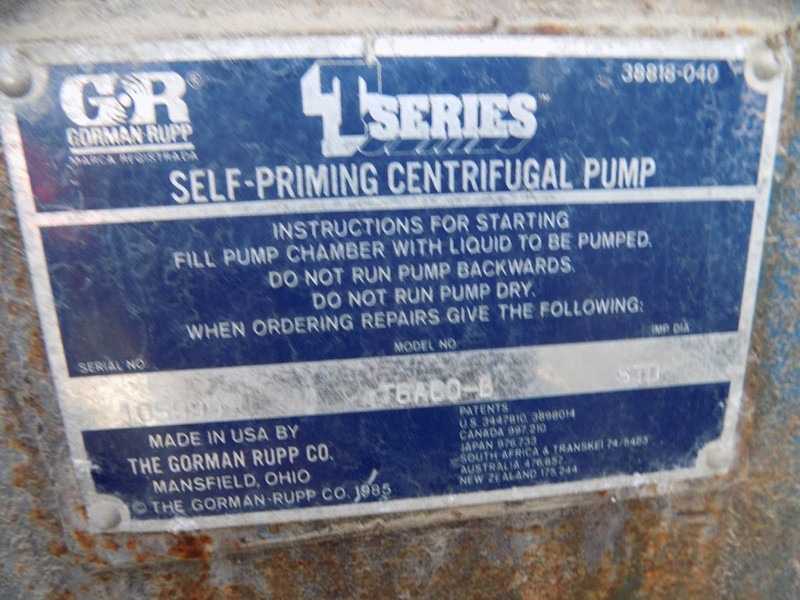 Gorman Rupp Wavo pompset - Water pump: picture 5 Gorman Rupp Wavo pompset - Water pump: picture 5