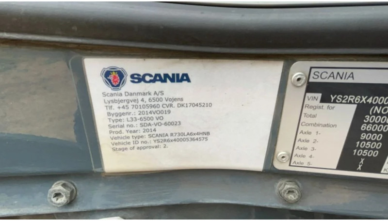 Tractor truck Scania R730 Scania R730 6x4 Big axle EURO6 Dutch registration: picture 12