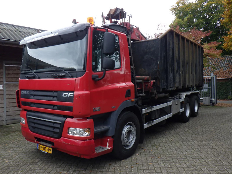 DAF CF 85 410 Euro 5 / Manual / Blad-Lucht / Boogie - Liftas / HTS Kabel / 9 T vooras / Palfinger G 100 L Crane - Cable system truck: picture 1 DAF CF 85 410 Euro 5 / Manual / Blad-Lucht / Boogie - Liftas / HTS Kabel / 9 T vooras / Palfinger G 100 L Crane - Cable system truck: picture 1