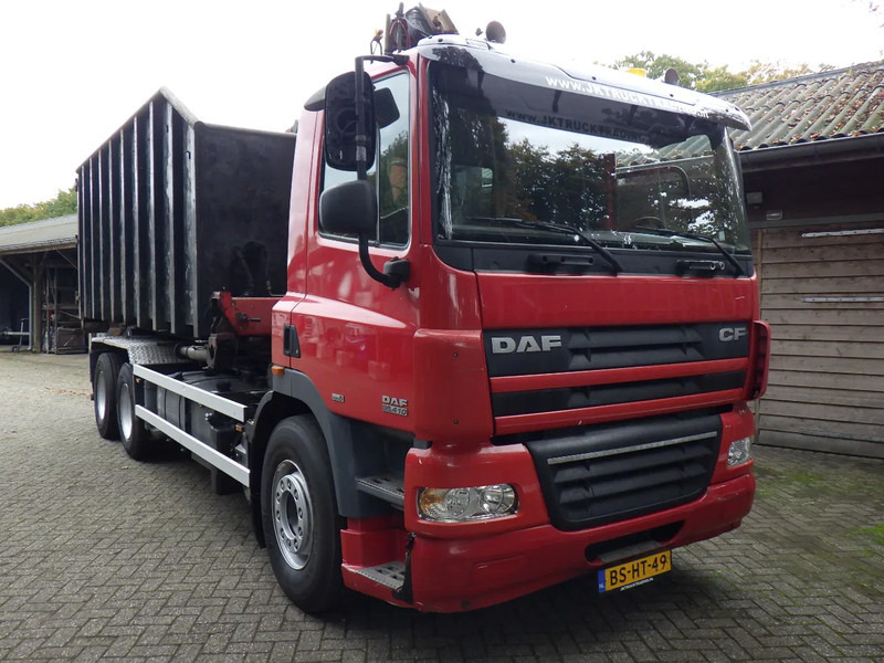 DAF CF 85 410 Euro 5 / Manual / Blad-Lucht / Boogie - Liftas / HTS Kabel / 9 T vooras / Palfinger G 100 L Crane - Cable system truck: picture 2 DAF CF 85 410 Euro 5 / Manual / Blad-Lucht / Boogie - Liftas / HTS Kabel / 9 T vooras / Palfinger G 100 L Crane - Cable system truck: picture 2