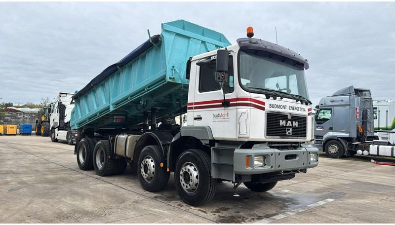 MAN 35.414 (6 CYLINDER / GOOD CONDITION / 8X4 / BIG AXLE / STEEL SUSP.) - Tipper: picture 2 MAN 35.414 (6 CYLINDER / GOOD CONDITION / 8X4 / BIG AXLE / STEEL SUSP.) - Tipper: picture 2