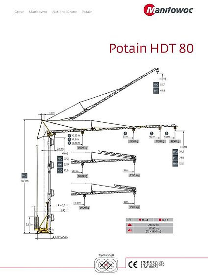 Potain HDT 80 - Self-erecting tower crane: picture 1 Potain HDT 80 - Self-erecting tower crane: picture 1