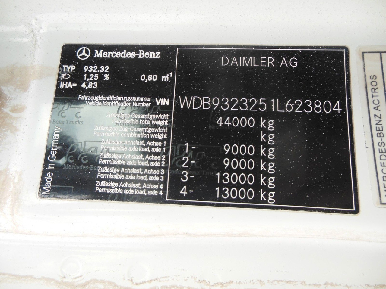 Tipper Mercedes-Benz ACTROS 4144, 8X6, 3 PEDALE, MEILLER, BODRMATIC: picture 29