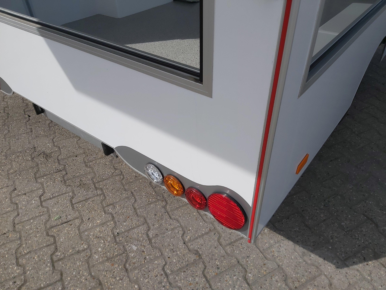 Vending trailer Verkaufsanhänger VK 302 220 aero retro 300x220x230cm 2 Verkaufsklappen DIY Leer PVC Boden 1300kg: picture 8