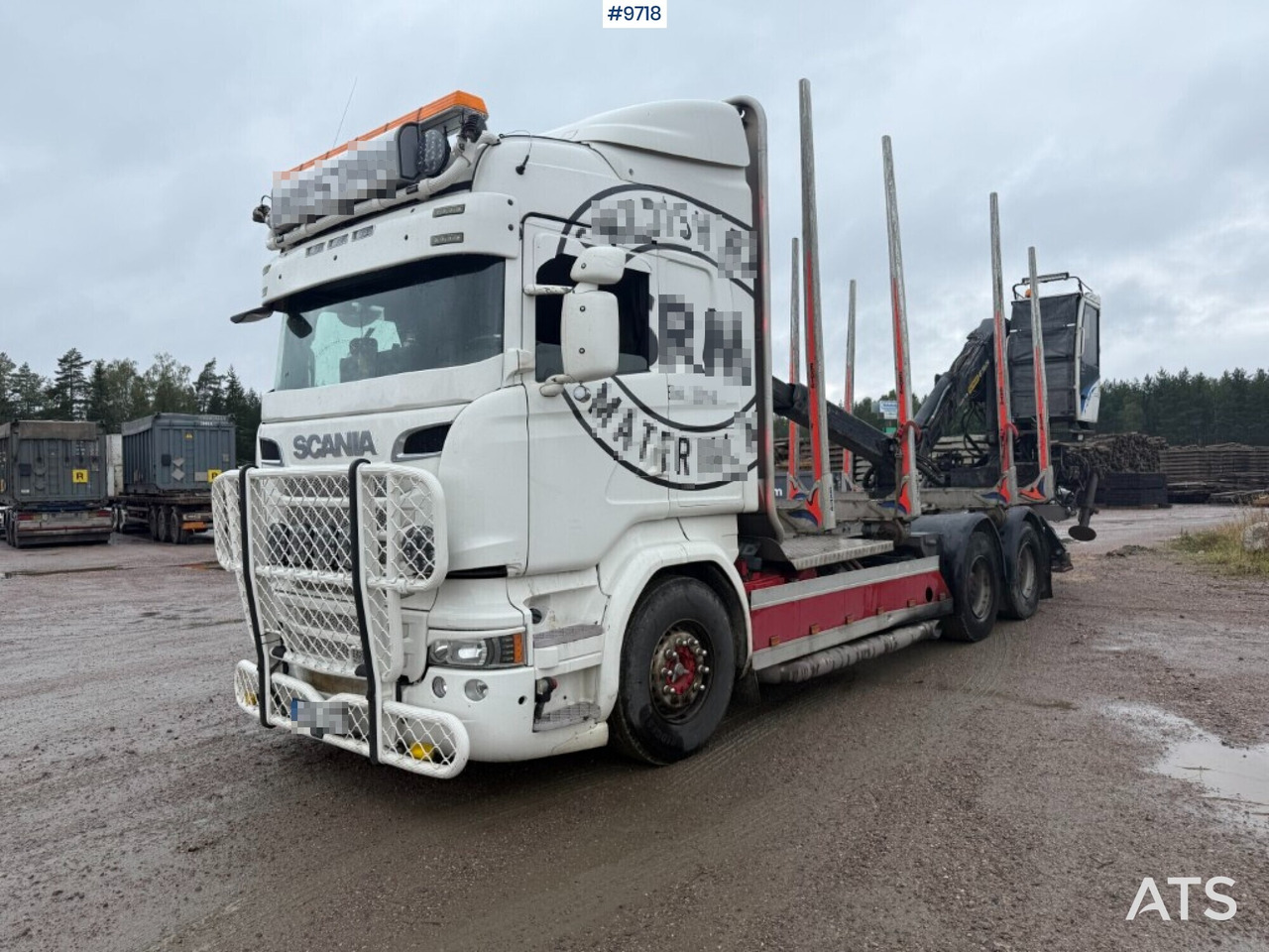 Log truck Scania R520 with crane - Logging truck, Crane truck: picture 1 Log truck Scania R520 with crane - Logging truck, Crane truck: picture 1