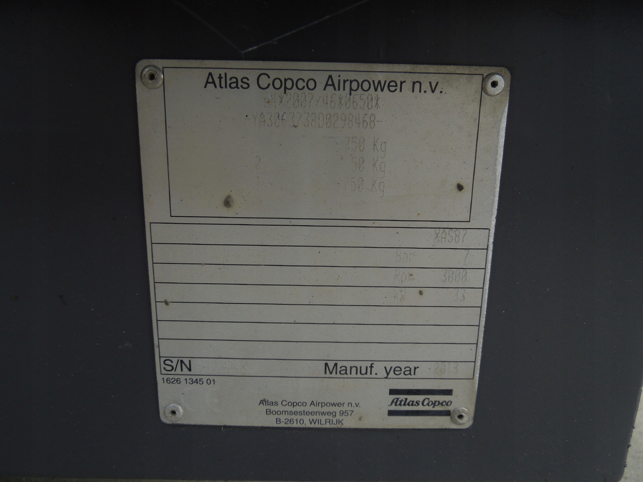Air compressor Atlas Copco XAS87: picture 6