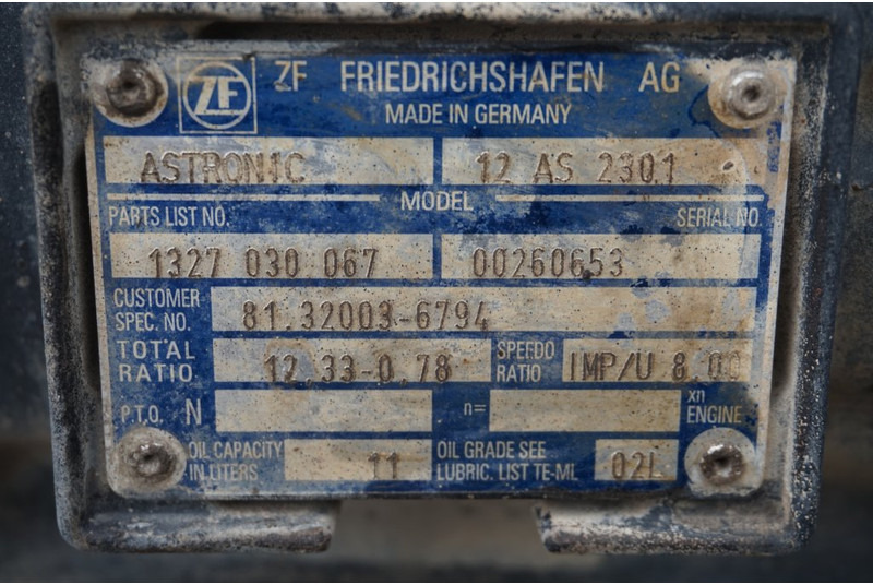 ZF 12AS2301OD TGA 81.32003-6794 - Gearbox for Truck: picture 5 ZF 12AS2301OD TGA 81.32003-6794 - Gearbox for Truck: picture 5