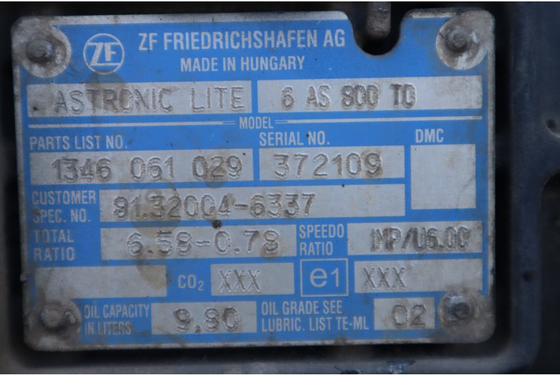 ZF 6AS800TO TGL EURO6 81.32004-6337 - Gearbox for Truck: picture 5 ZF 6AS800TO TGL EURO6 81.32004-6337 - Gearbox for Truck: picture 5