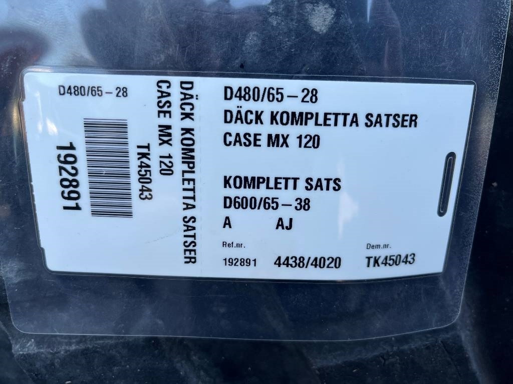 Alliance 600/65-R38 480/65-R28 till Case MX120 - Tire for Agricultural machinery: picture 2 Alliance 600/65-R38 480/65-R28 till Case MX120 - Tire for Agricultural machinery: picture 2
