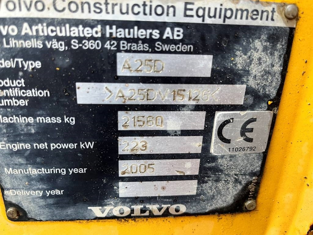 Volvo A 25 D dismantled. Only spare parts - Articulated dumper: picture 5 Volvo A 25 D dismantled. Only spare parts - Articulated dumper: picture 5