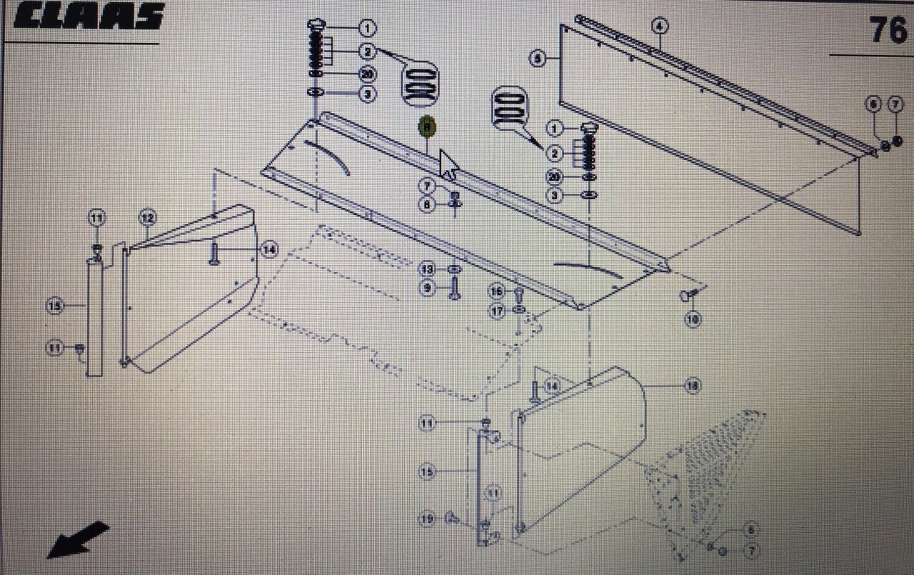 CLAAS 00 0482 415 1/CLAAS Disco pokrywa tylna - Body and exterior for Mower: picture 1 CLAAS 00 0482 415 1/CLAAS Disco pokrywa tylna - Body and exterior for Mower: picture 1