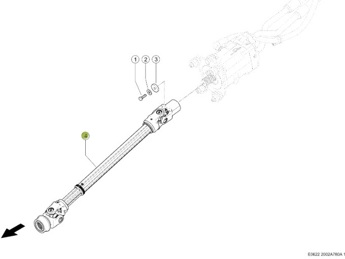 Claas Jaguar 970 - wałek przegubowy 0001318483 - Drive shaft for Agricultural machinery: picture 1 Claas Jaguar 970 - wałek przegubowy 0001318483 - Drive shaft for Agricultural machinery: picture 1