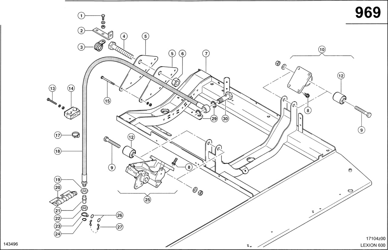 Claas Lexion 600 WSPORNIK SILNIKA 0007436051 (Konsola,wąź spustu oleju) - Engine mount for Combine harvester: picture 1 Claas Lexion 600 WSPORNIK SILNIKA 0007436051 (Konsola,wąź spustu oleju) - Engine mount for Combine harvester: picture 1