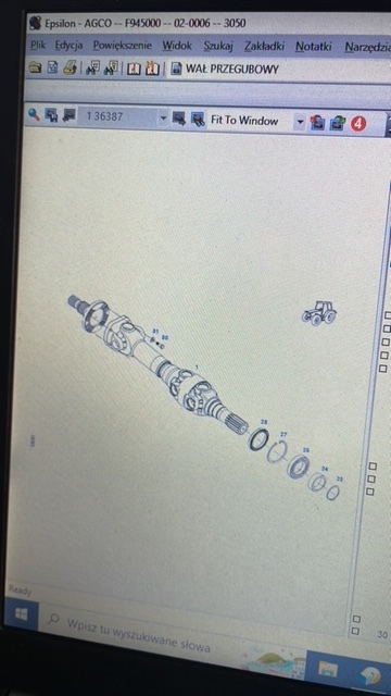 Fendt 930 , 933 , 936 , 939 Półoś - Drive shaft for Agricultural machinery: picture 1 Fendt 930 , 933 , 936 , 939 Półoś - Drive shaft for Agricultural machinery: picture 1