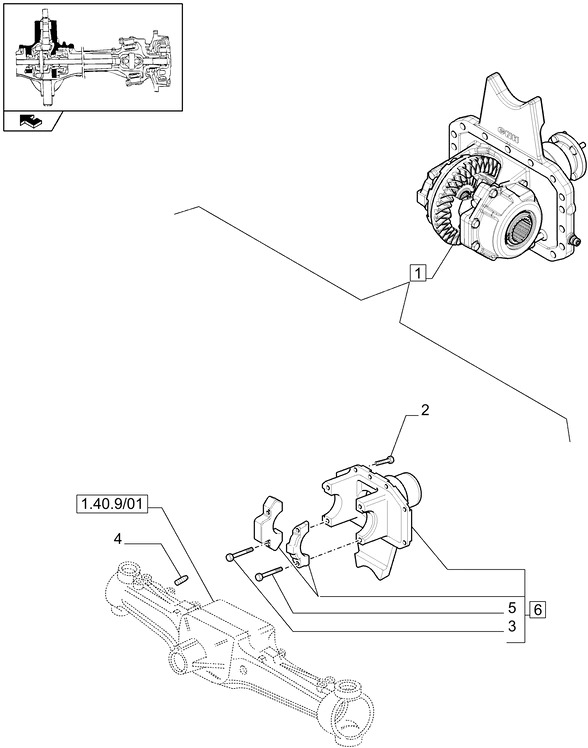 New Holland T6090 T6070 Reman-axle differential 87657522R - Differential gear for Farm tractor: picture 1 New Holland T6090 T6070 Reman-axle differential 87657522R - Differential gear for Farm tractor: picture 1