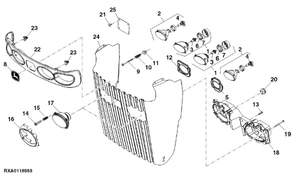 RE254054 John Deere 8345R - Ekran - Body and exterior for Farm tractor: picture 1 RE254054 John Deere 8345R - Ekran - Body and exterior for Farm tractor: picture 1