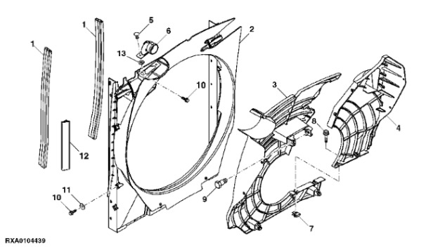 RE280828 John Deere 8345R - Deflektor - Body and exterior for Agricultural machinery: picture 1 RE280828 John Deere 8345R - Deflektor - Body and exterior for Agricultural machinery: picture 1