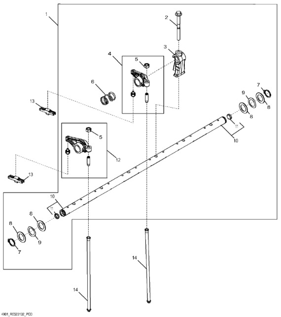 RE552368 John Deere 8345R - Ramię wahacza - Suspension for Agricultural machinery: picture 1 RE552368 John Deere 8345R - Ramię wahacza - Suspension for Agricultural machinery: picture 1