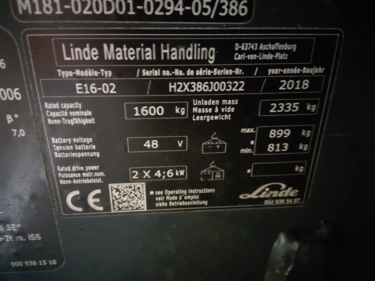 Linde E16-02 - Electric forklift: picture 5 Linde E16-02 - Electric forklift: picture 5