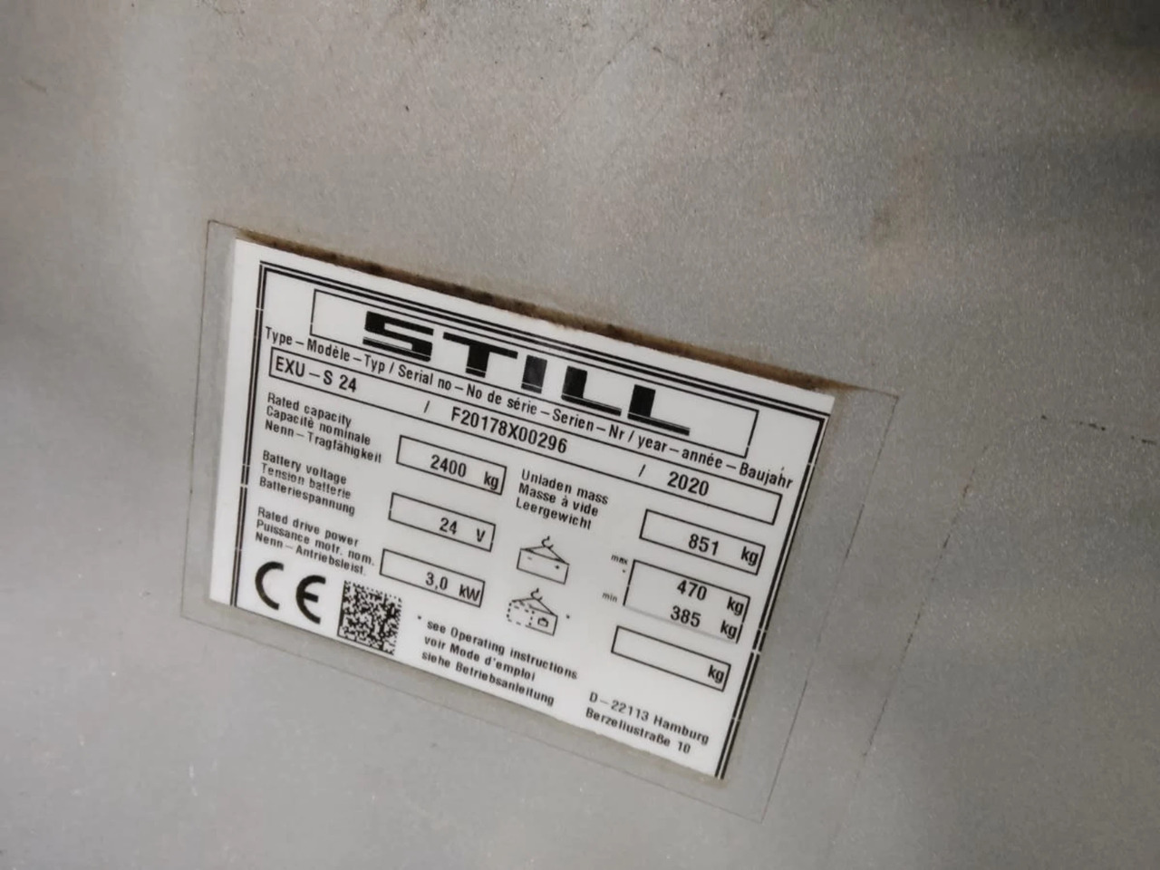 STILL EXU-S24/LiIon/2390mm - Pallet truck: picture 2 STILL EXU-S24/LiIon/2390mm - Pallet truck: picture 2