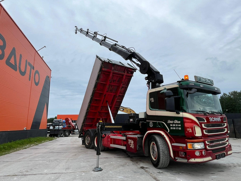 Tipper, Crane truck Scania P 410 6x2*4 HIAB 211EP-5 / BOX L=5386 mm: picture 10