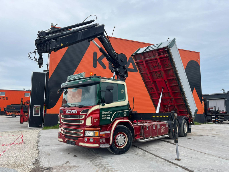 Tipper, Crane truck Scania P 410 6x2*4 HIAB 211EP-5 / BOX L=5386 mm: picture 9