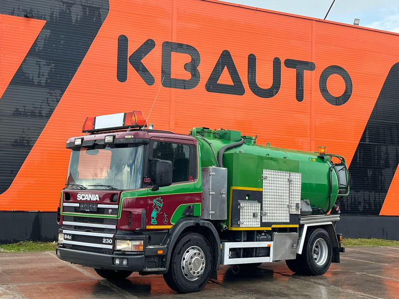 Scania P 94 4x2 TANK 9000 I + 1200 l / VACUUM Jurop PR150 / PRESSURE Pratissoli 150 bar / 102 l/min - Vacuum truck: picture 1 Scania P 94 4x2 TANK 9000 I + 1200 l / VACUUM Jurop PR150 / PRESSURE Pratissoli 150 bar / 102 l/min - Vacuum truck: picture 1
