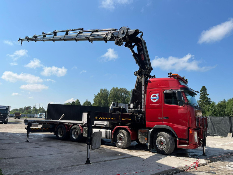 Dropside/ Flatbed truck, Crane truck Volvo FH 480 8x4 HIAB 1055E-8 / WINCH / PLATFORM L=6928 mm: picture 9
