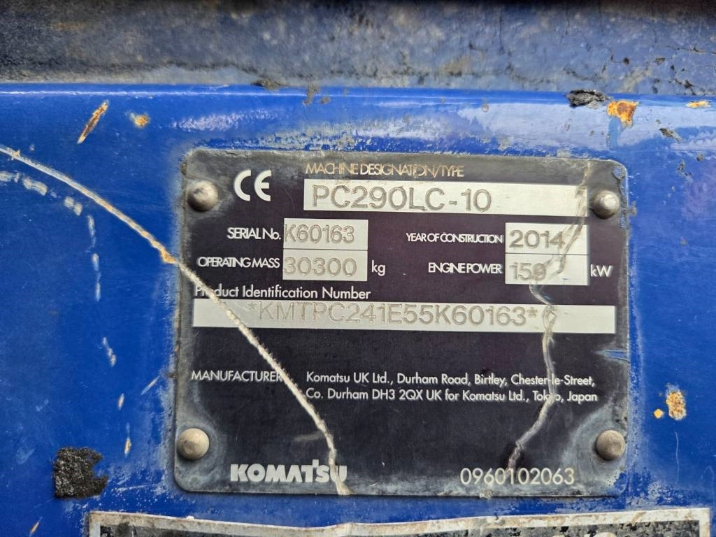 Komatsu PC 290 LC-10 - PC290LC - PC 290 LC -11 - Crawler excavator: picture 5 Komatsu PC 290 LC-10 - PC290LC - PC 290 LC -11 - Crawler excavator: picture 5