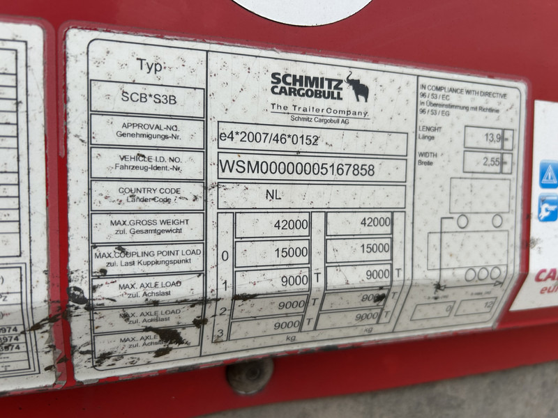 Closed box semi-trailer Schmitz Cargobull SCB S3B / Box Trailer / 2x Liftaxle / APK TUV 08-26: picture 12 Closed box semi-trailer Schmitz Cargobull SCB S3B / Box Trailer / 2x Liftaxle / APK TUV 08-26: picture 12