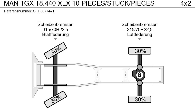 Tractor truck MAN TGX 18.440 XLX 10 PIECES/STUCK/PIECES: picture 14