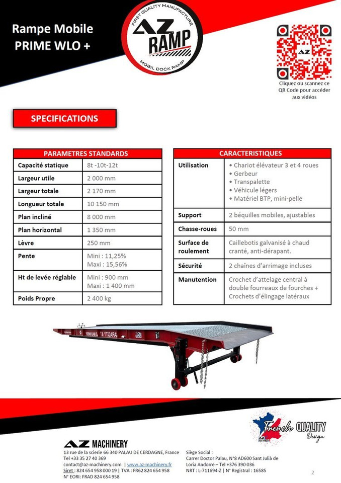 AZ RAMP-PRIME PRIME WLO + 8 . Industrial Mobil Loading Ramp - Loading ramp: picture 4 AZ RAMP-PRIME PRIME WLO + 8 . Industrial Mobil Loading Ramp - Loading ramp: picture 4