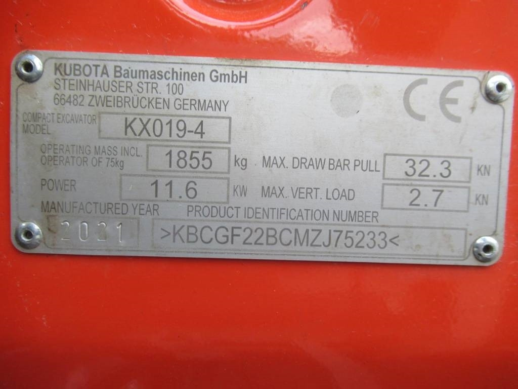 Mini excavator Kubota KX019-4 Löffelpacket: picture 6