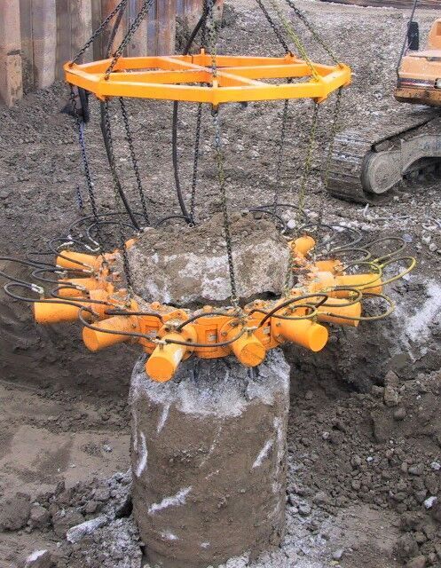 AME Hydraulic Concrete Pile Breaker - Attachment for Excavator: picture 4 AME Hydraulic Concrete Pile Breaker - Attachment for Excavator: picture 4